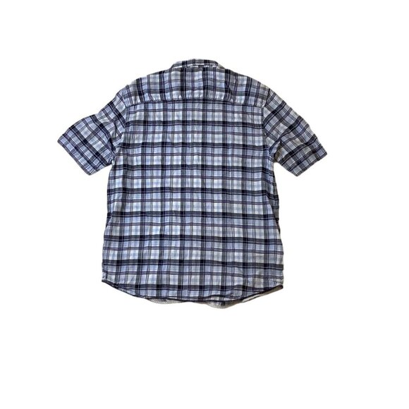 Tommy Bahama Island Crafted Plaid Shirt Mens Size M Blue Button Up Short Sleeve - Picture 5 of 11
